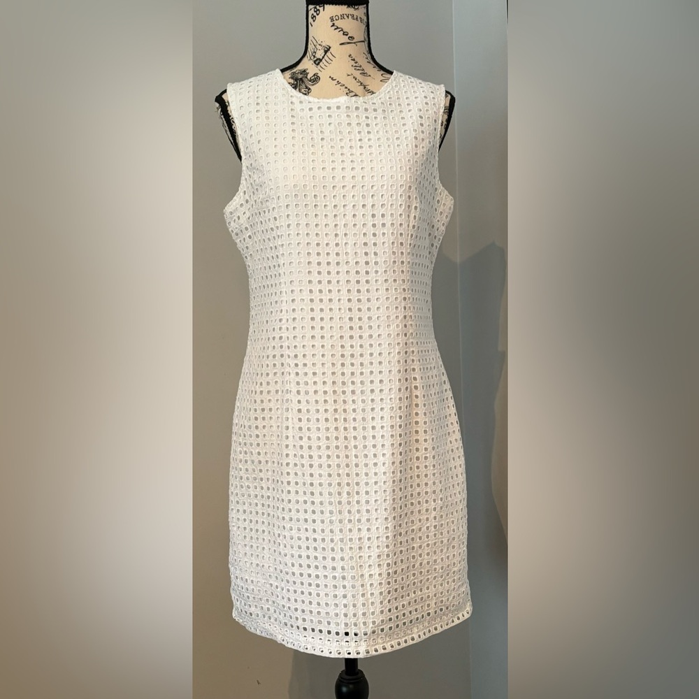 Alfred Sung Eyelet Shift Dress size 10